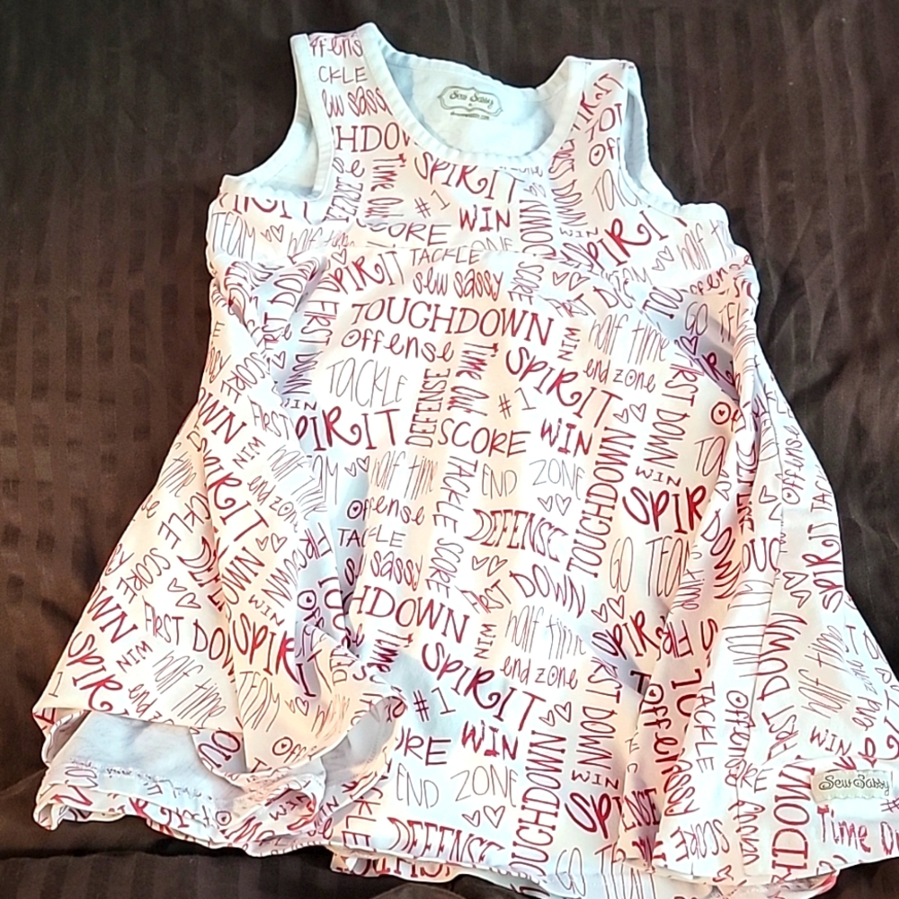 Sew Sassy Size 6 Football Dress